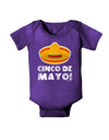 Sombrero Design - Cinco de Mayo Baby Bodysuit Dark by TooLoud-Baby Romper-TooLoud-Purple-06-Months-Davson Sales