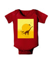 Brontosaurus and Pterodactyl Silhouettes with Sun Baby Bodysuit Dark by TooLoud-Baby Romper-TooLoud-Red-06-Months-Davson Sales