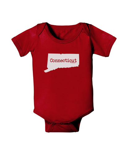 Connecticut - United States Shape Baby Bodysuit Dark by TooLoud-Baby Romper-TooLoud-Red-06-Months-Davson Sales