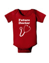 Future Doctor Baby Bodysuit Dark-Baby Romper-TooLoud-Red-06-Months-Davson Sales