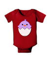 Cute Hatching Chick - Purple Baby Bodysuit Dark by TooLoud-Baby Romper-TooLoud-Red-06-Months-Davson Sales