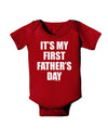 It's My First Father's Day Baby Bodysuit Dark-Baby Romper-TooLoud-Red-06-Months-Davson Sales