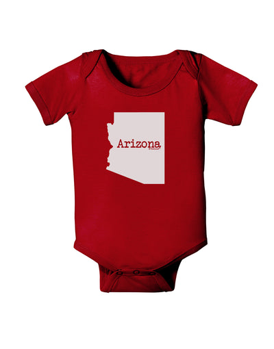 Arizona - United States Shape Baby Bodysuit Dark by TooLoud-Baby Romper-TooLoud-Red-06-Months-Davson Sales