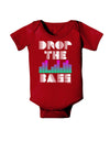 Drop the Bass Baby Bodysuit Dark-Baby Romper-TooLoud-Red-06-Months-Davson Sales