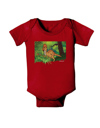 Parasaurolophus Walkeri - Without Name Baby Bodysuit Dark-Baby Romper-TooLoud-Red-06-Months-Davson Sales