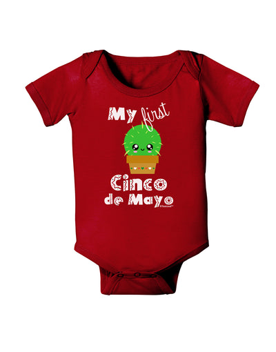 My First Cinco de Mayo - Cute Cactus Design Baby Bodysuit Dark by TooLoud-Baby Romper-TooLoud-Red-06-Months-Davson Sales