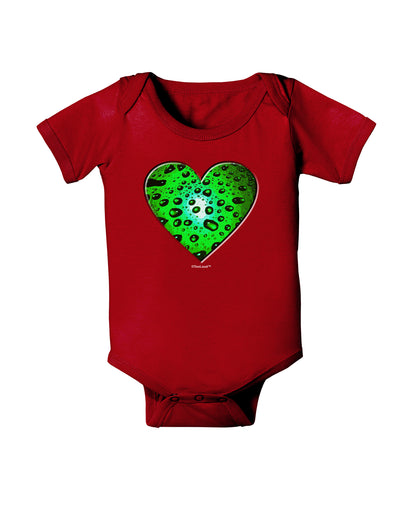 Water Droplet Heart Green Baby Bodysuit Dark by TooLoud-Baby Romper-TooLoud-Red-06-Months-Davson Sales