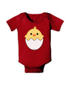 Cute Hatching Chick Design Baby Bodysuit Dark by TooLoud-Baby Romper-TooLoud-Red-06-Months-Davson Sales