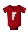 Vermont - United States Shape Baby Bodysuit Dark by TooLoud-Baby Romper-TooLoud-Red-06-Months-Davson Sales