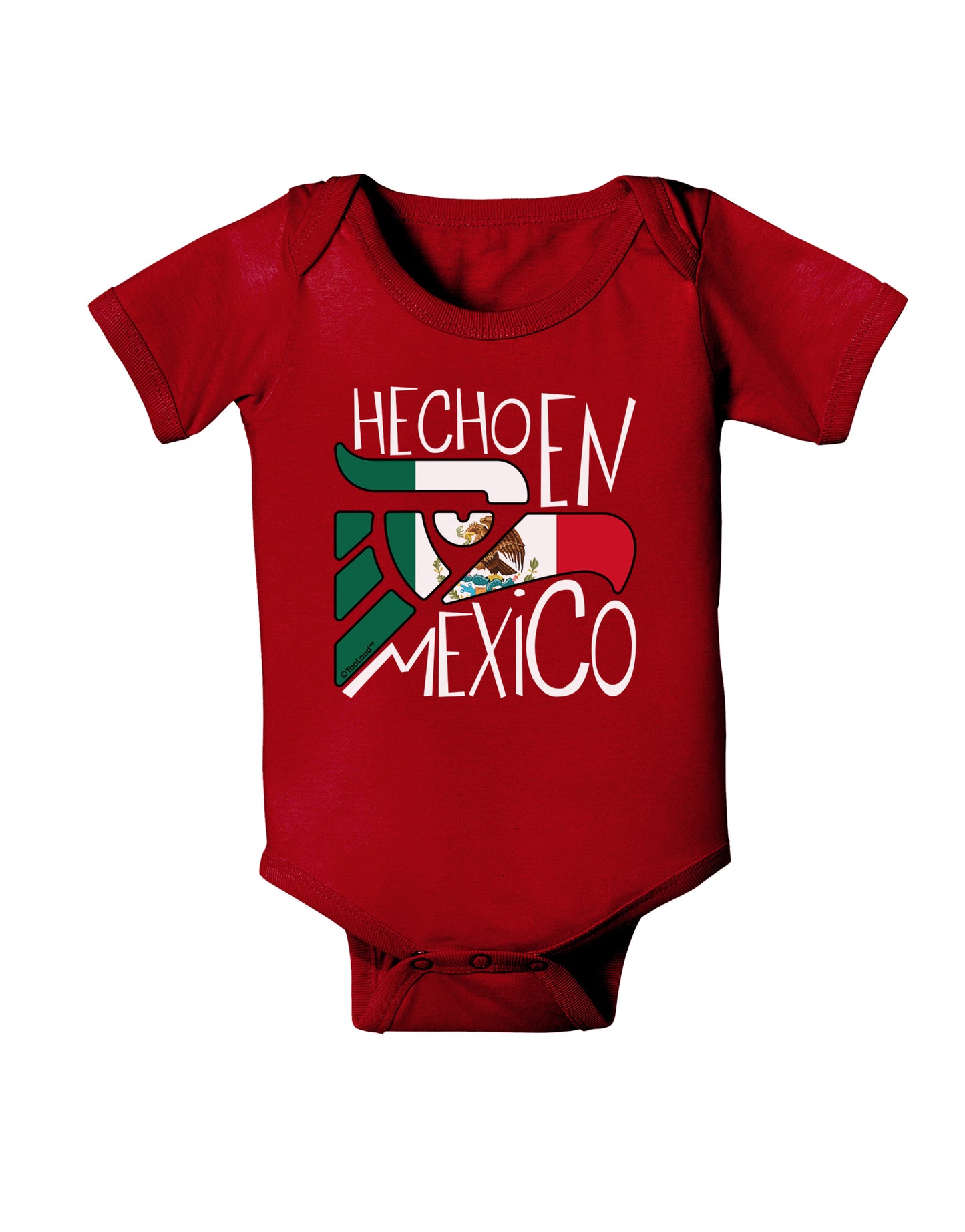 Hecho en Mexico Design - Mexican Flag Baby Bodysuit Dark by TooLoud-Baby Romper-TooLoud-Red-06-Months-Davson Sales