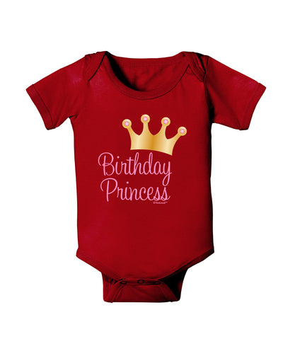 Birthday Princess - Tiara Baby Bodysuit Dark by TooLoud-Baby Romper-TooLoud-Red-06-Months-Davson Sales