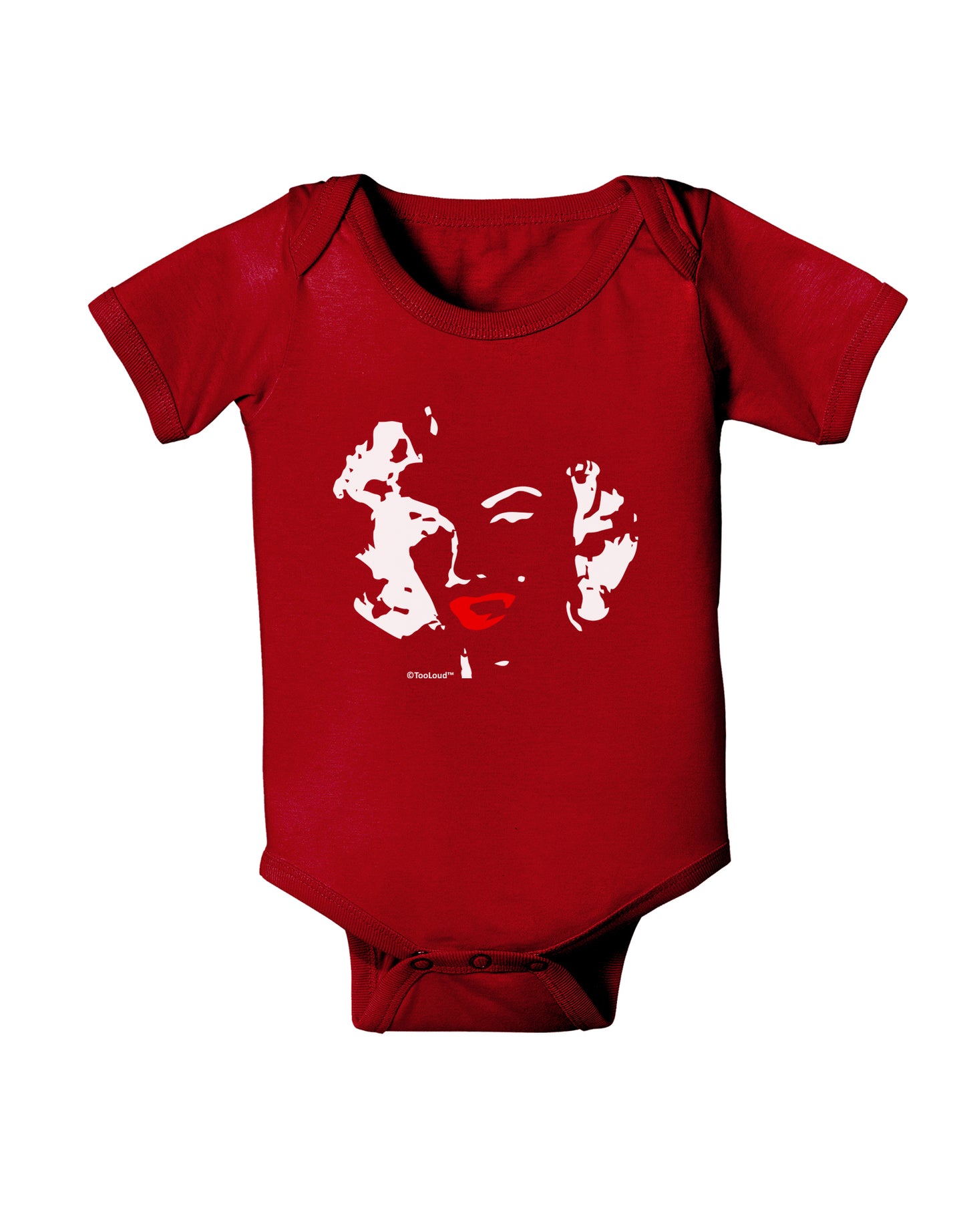 Marilyn Monroe Cutout Design Red Lips Baby Bodysuit Dark by TooLoud-Baby Romper-TooLoud-Red-06-Months-Davson Sales