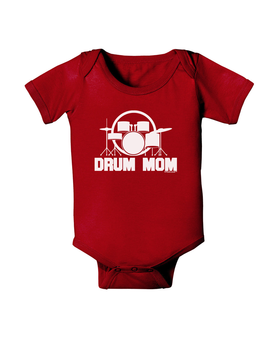 Drum Mom - Mother's Day Design Baby Bodysuit Dark-Baby Romper-TooLoud-Black-06-Months-Davson Sales