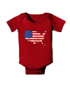 United States Cutout - American Flag Distressed Baby Bodysuit Dark by TooLoud-Baby Romper-TooLoud-Red-06-Months-Davson Sales