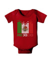 Mexican Flag Levels - Cinco De Mayo Text Baby Bodysuit Dark-Baby Romper-TooLoud-Red-06-Months-Davson Sales