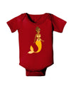 Mermaid Design - Yellow Baby Bodysuit Dark-Baby Romper-TooLoud-Red-06-Months-Davson Sales