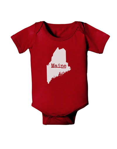 Maine - United States Shape Baby Bodysuit Dark by TooLoud-TooLoud-Red-06-Months-Davson Sales