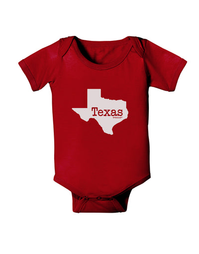 Texas - United States Shape Baby Bodysuit Dark by TooLoud-Baby Romper-TooLoud-Red-06-Months-Davson Sales