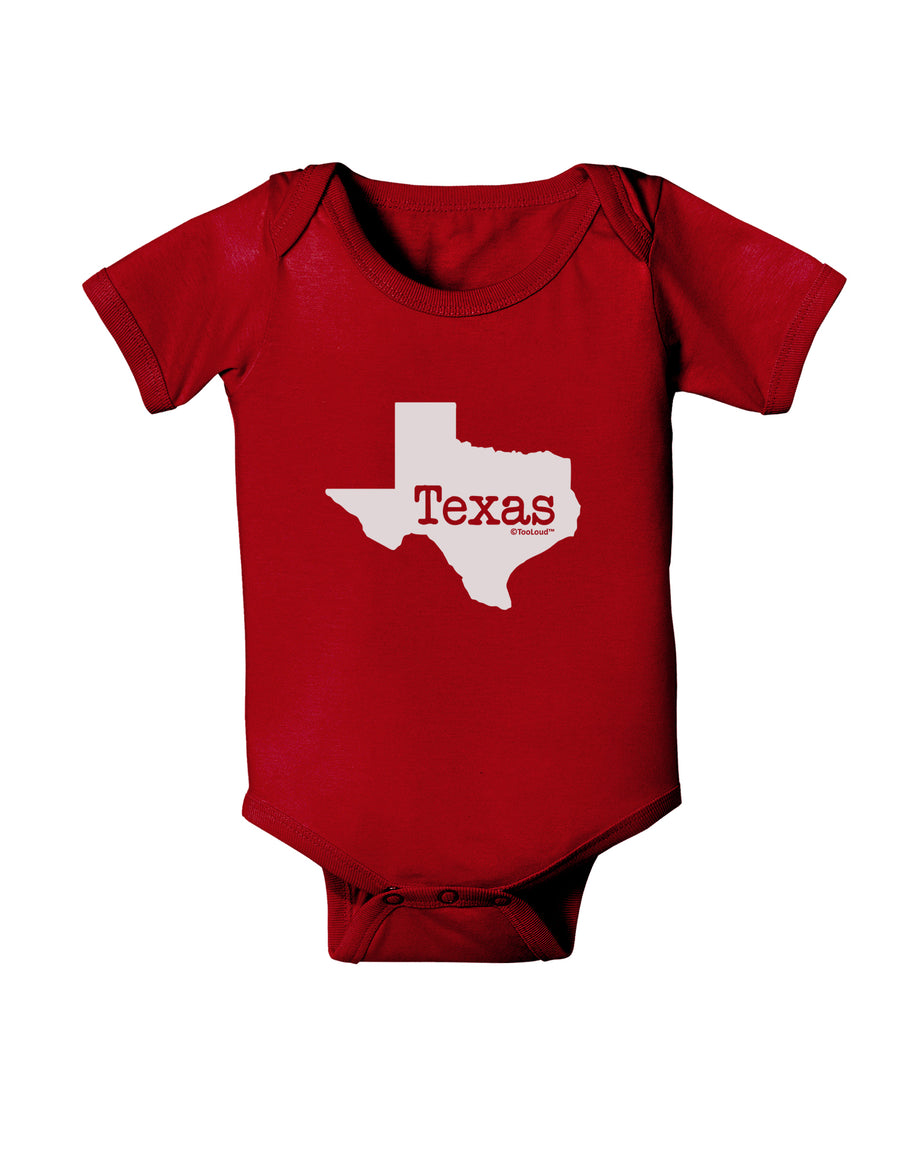 Texas - United States Shape Baby Bodysuit Dark by TooLoud-Baby Romper-TooLoud-Black-06-Months-Davson Sales