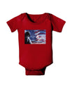 All American Cat Baby Bodysuit Dark by TooLoud-Baby Romper-TooLoud-Red-06-Months-Davson Sales