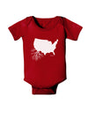 American Roots Design Baby Bodysuit Dark by TooLoud-Baby Romper-TooLoud-Red-06-Months-Davson Sales