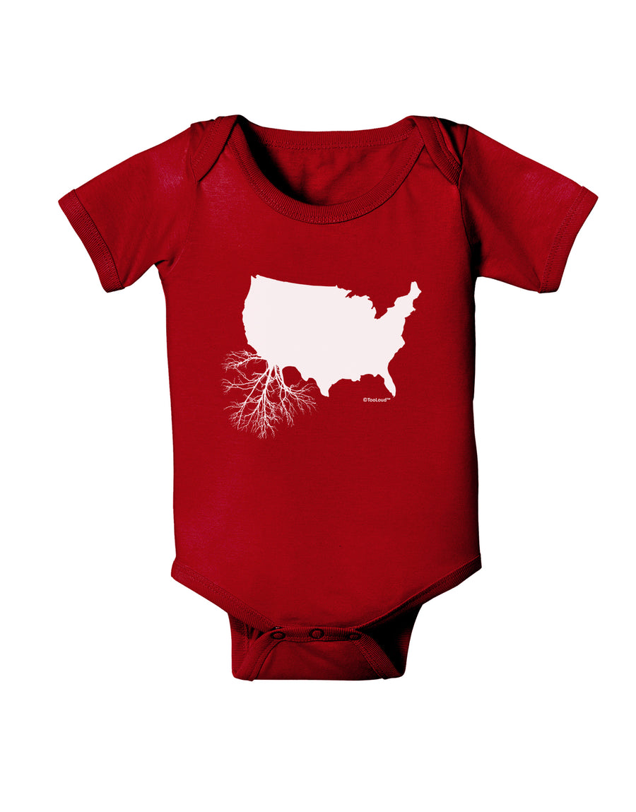 American Roots Design Baby Bodysuit Dark by TooLoud-Baby Romper-TooLoud-Black-06-Months-Davson Sales
