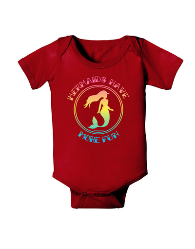 Mermaids Have More Fun - Beachy Colors Baby Bodysuit Dark-Baby Romper-TooLoud-Red-06-Months-Davson Sales