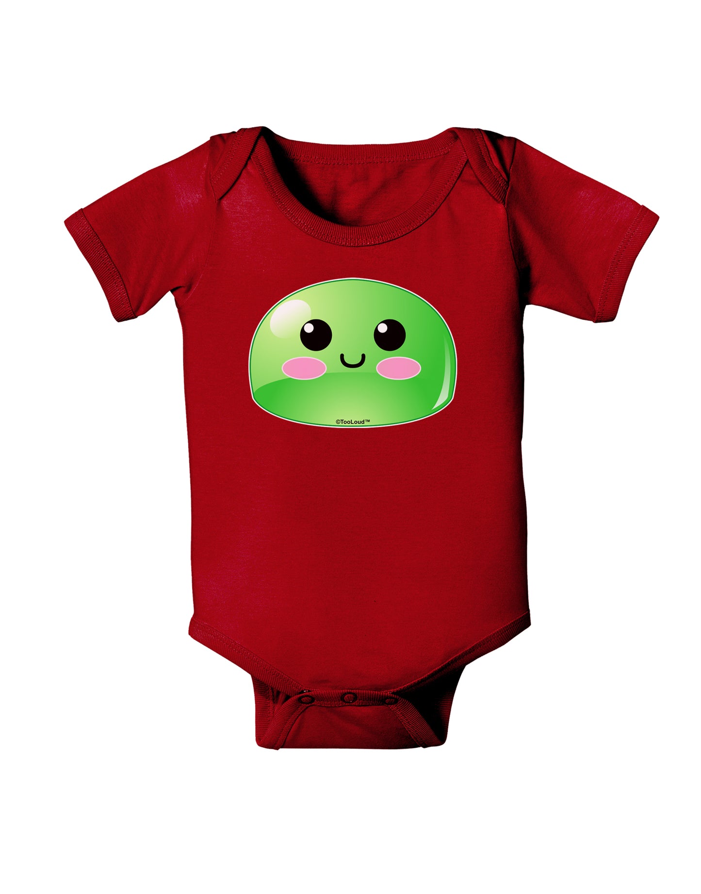 Cute RPG Slime - Green Baby Bodysuit Dark by TooLoud-Baby Romper-TooLoud-Red-06-Months-Davson Sales