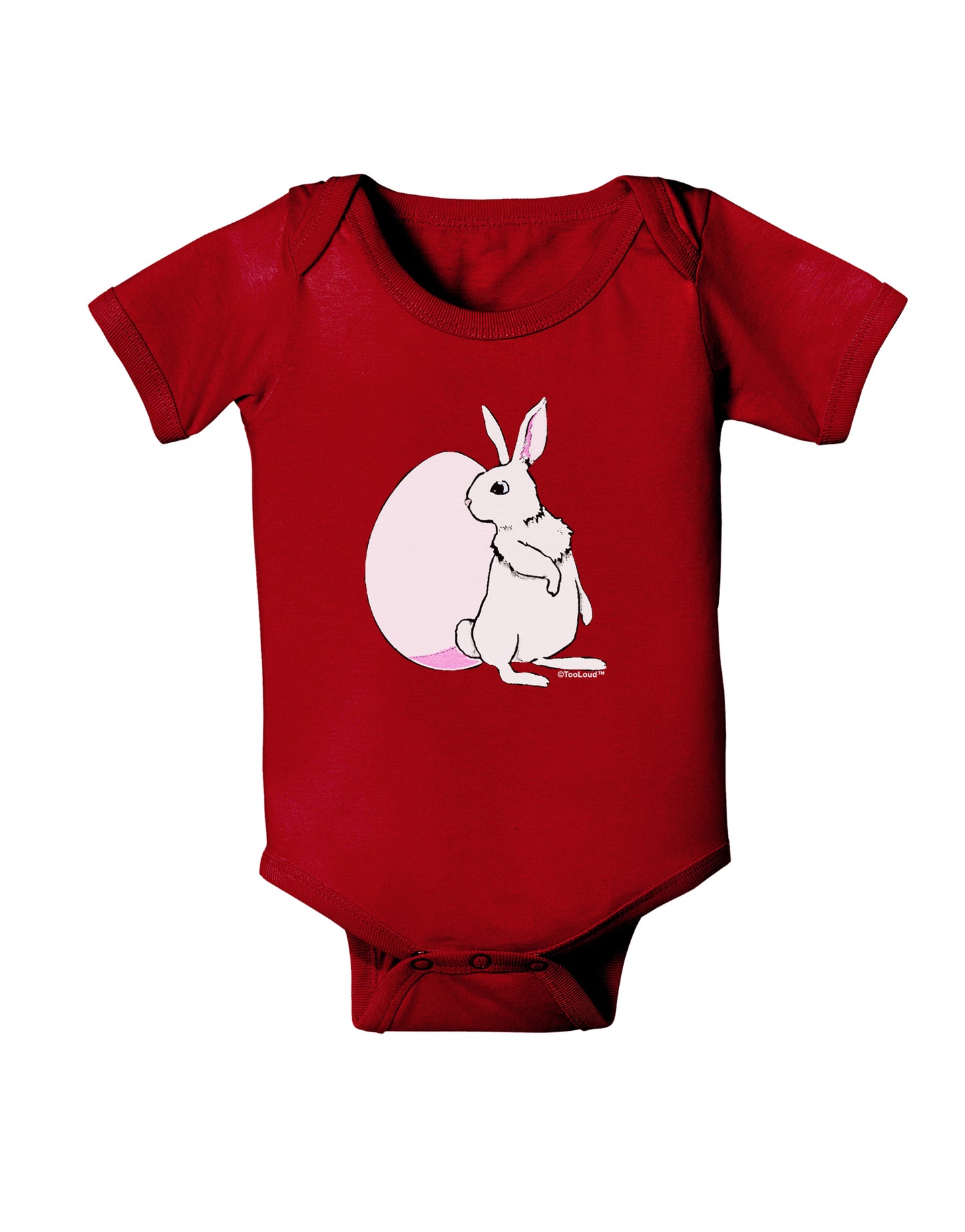 Easter Bunny and Egg Design Baby Bodysuit Dark by TooLoud-Baby Romper-TooLoud-Red-06-Months-Davson Sales