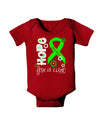 Hope for a Cure - Lime Green Ribbon Lyme Disease - Flowers Baby Bodysuit Dark-Baby Romper-TooLoud-Red-06-Months-Davson Sales