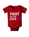 Fight for the Cure - Purple Ribbon Crohn’s Disease Baby Bodysuit Dark-Baby Romper-TooLoud-Red-06-Months-Davson Sales