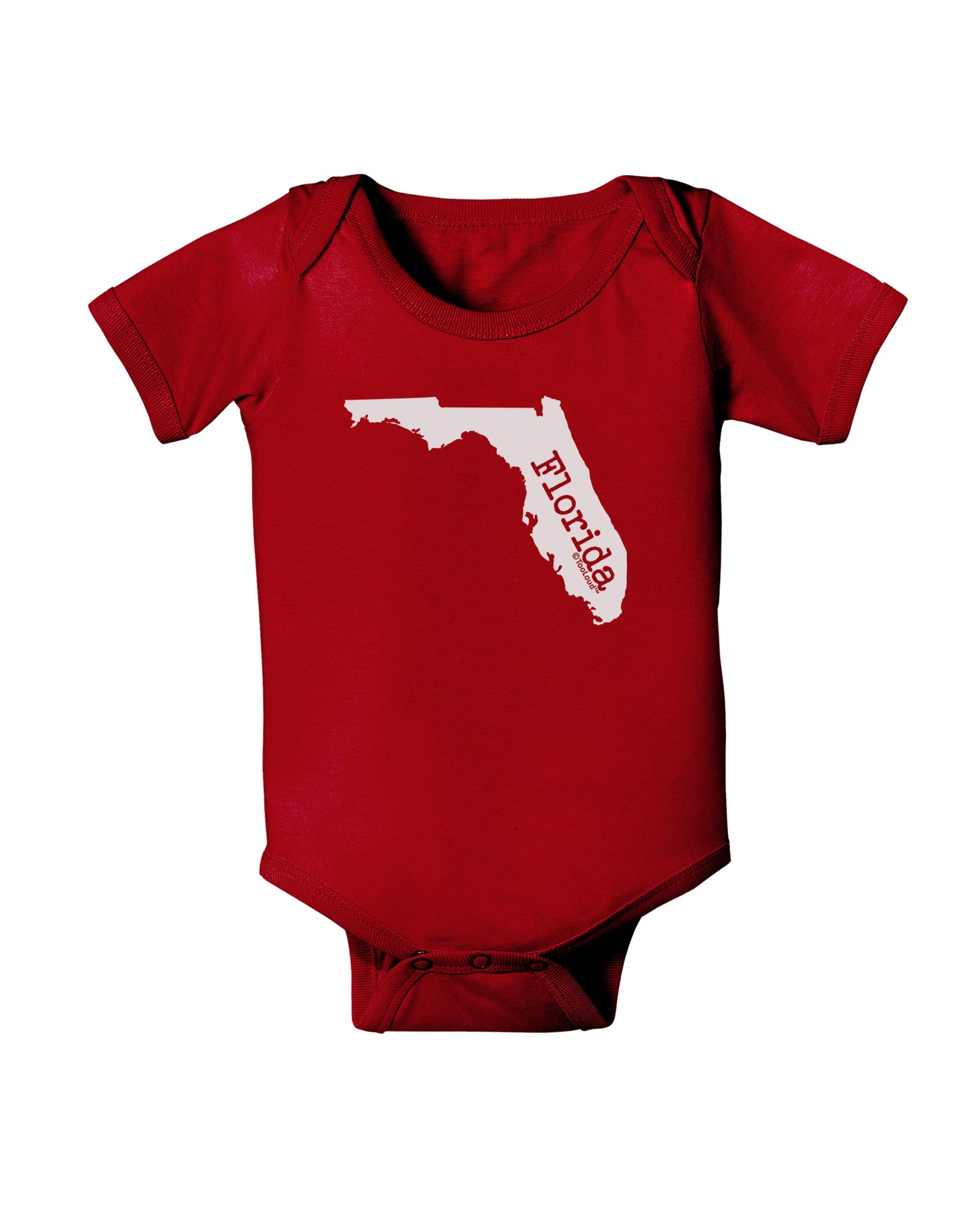 Florida - United States Shape Baby Bodysuit Dark by TooLoud-Baby Romper-TooLoud-Red-06-Months-Davson Sales