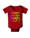 Throw Me The Beads - Mardi Gras Baby Bodysuit Dark by TooLoud-Baby Romper-TooLoud-Red-06-Months-Davson Sales