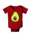 Cute Avocado Design Baby Bodysuit Dark-Baby Romper-TooLoud-Red-06-Months-Davson Sales