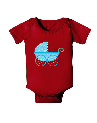 Baby Boy Carriage Baby Bodysuit Dark-Baby Romper-TooLoud-Red-06-Months-Davson Sales