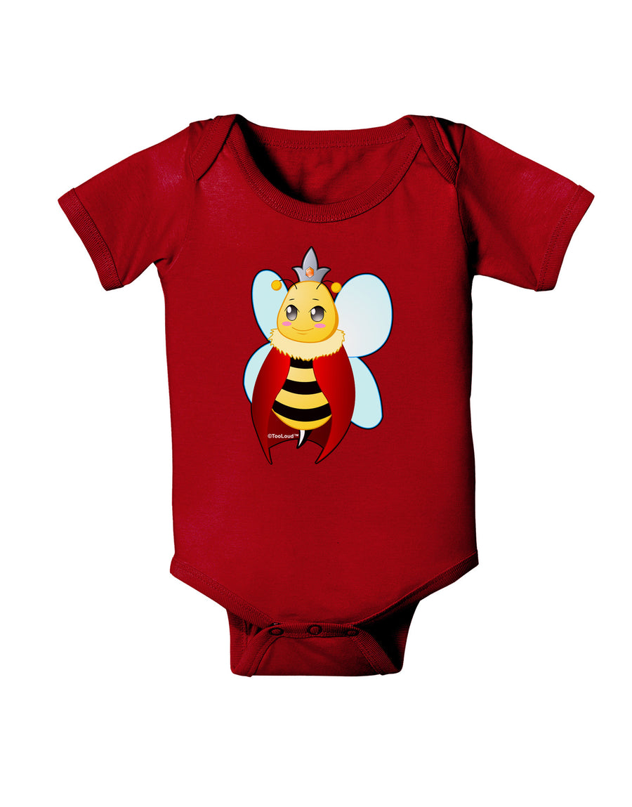 Queen Bee Mothers Day Baby Bodysuit Dark-Baby Romper-TooLoud-Black-06-Months-Davson Sales