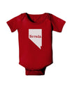 Nevada - United States Shape Baby Bodysuit Dark by TooLoud-Baby Romper-TooLoud-Red-06-Months-Davson Sales