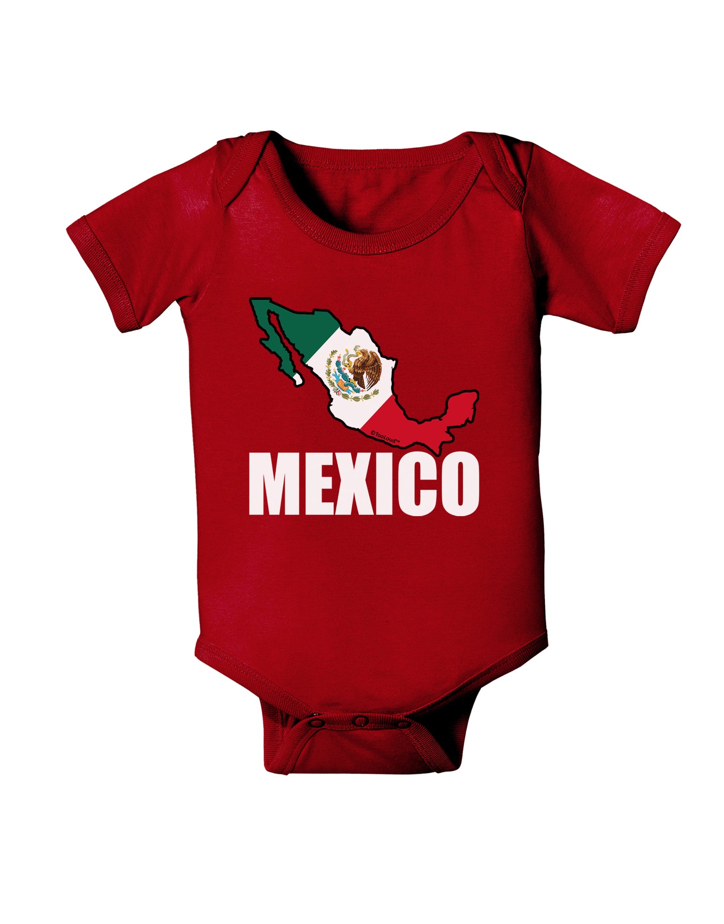 Mexico Outline - Mexican Flag - Mexico Text Baby Bodysuit Dark by TooLoud-Baby Romper-TooLoud-Red-06-Months-Davson Sales