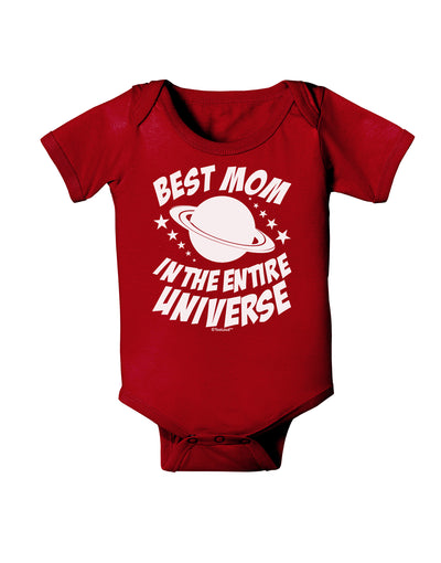 Best Mom in the Entire Universe Baby Bodysuit Dark by TooLoud-Baby Romper-TooLoud-Red-06-Months-Davson Sales