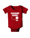 Summer Mode On Baby Bodysuit Dark by TooLoud-Baby Romper-TooLoud-Red-06-Months-Davson Sales