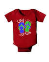 Life is Better in Flip Flops - Blue and Green Baby Bodysuit Dark-Baby Romper-TooLoud-Red-06-Months-Davson Sales