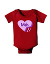 Meh Candy Heart Purple - Valentines Day Baby Bodysuit Dark by TooLoud-Baby Romper-TooLoud-Red-06-Months-Davson Sales