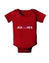 JesUSAves - Jesus Saves USA Design Baby Bodysuit Dark by TooLoud-Baby Romper-TooLoud-Red-06-Months-Davson Sales