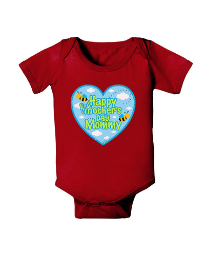 Happy First Mother's Day Mommy - Blue Baby Bodysuit Dark by TooLoud-Baby Romper-TooLoud-Red-06-Months-Davson Sales