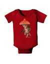 Cat with Pink Sombrero and Sunglasses Baby Bodysuit Dark by TooLoud-Baby Romper-TooLoud-Red-06-Months-Davson Sales