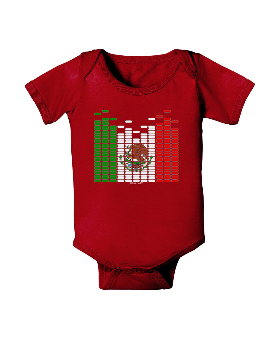 Mexican Flag Levels - Cinco De Mayo Baby Bodysuit Dark-Baby Romper-TooLoud-Black-06-Months-Davson Sales