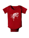 Artistic Ink Style Dinosaur Head Design Baby Bodysuit Dark by TooLoud-Baby Romper-TooLoud-Red-06-Months-Davson Sales