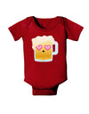 Cute Infatuated Beer Baby Bodysuit Dark by TooLoud-Baby Romper-TooLoud-Red-06-Months-Davson Sales