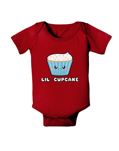 Cute Cupcake with Sprinkles - Lil Cupcake Baby Bodysuit Dark by TooLoud-Baby Romper-TooLoud-Red-06-Months-Davson Sales