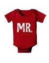 Matching Mr and Mrs Design - Mr Bow Tie Baby Bodysuit Dark by TooLoud-Baby Romper-TooLoud-Red-06-Months-Davson Sales